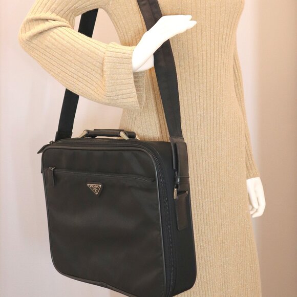 Prada nylon black computer messenger bag - Picture 2 of 16